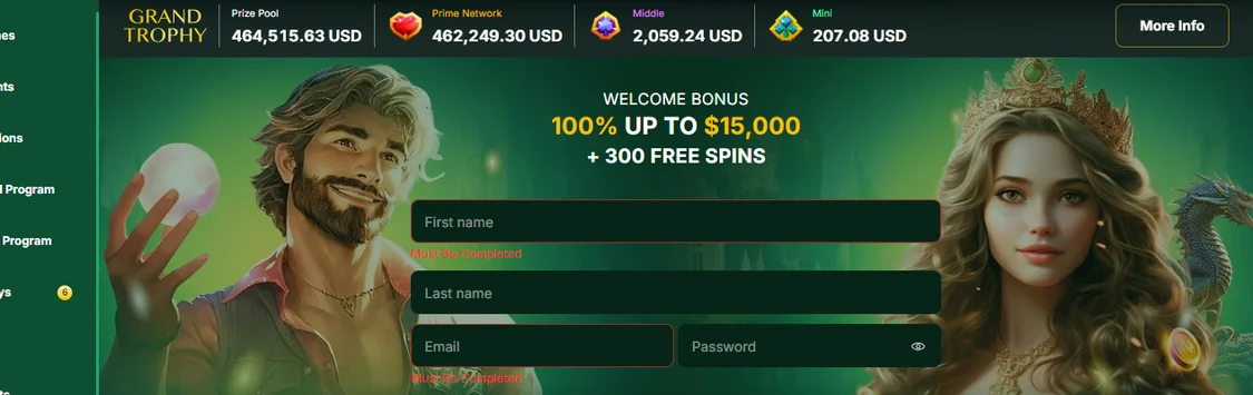 Register at Golden Crown Casino